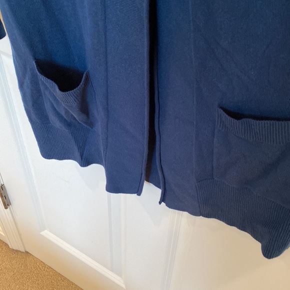 Adrianna Papell Slate Blue Long Cardigan Sweater - Picture 5 of 5